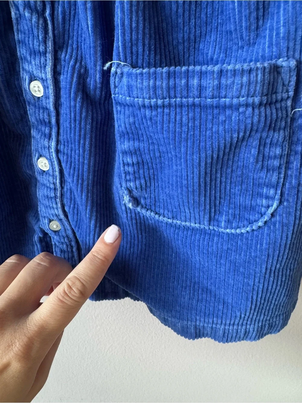Polo Ralph Lauren Toddler Blue Corduroy Button Down‎ Pocket Dress Size 4T